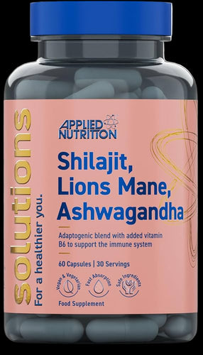 APPLIED NUTRITION SHILAJIT, LIONS MANE, ASHWAGANDHA