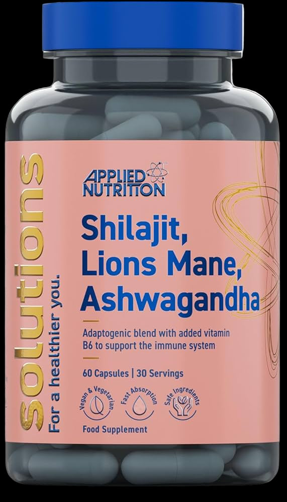 APPLIED NUTRITION SHILAJIT, LIONS MANE, ASHWAGANDHA